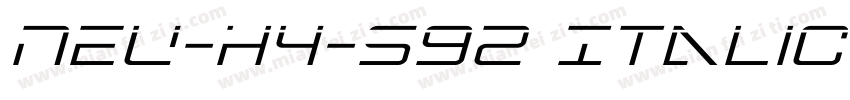 NEU-H4-S92 Italic字体转换
